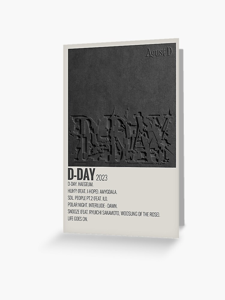 agust d d-day album  Poster for Sale by kayy-r28