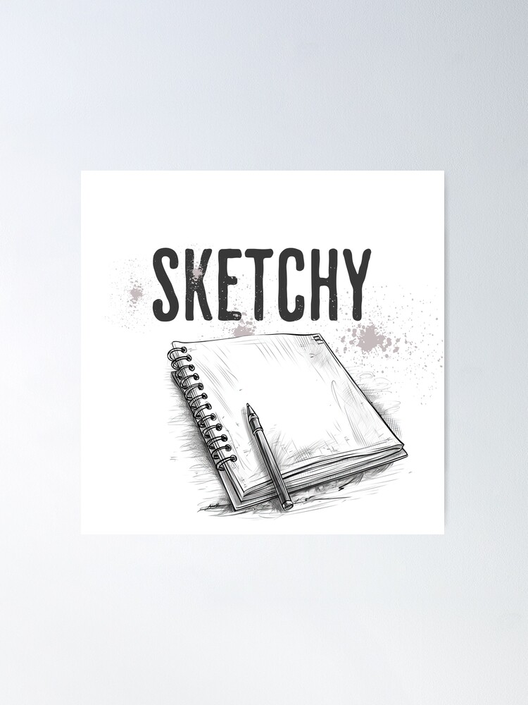 Sketchy Sketch Pad  Sticker for Sale by centeravestudio