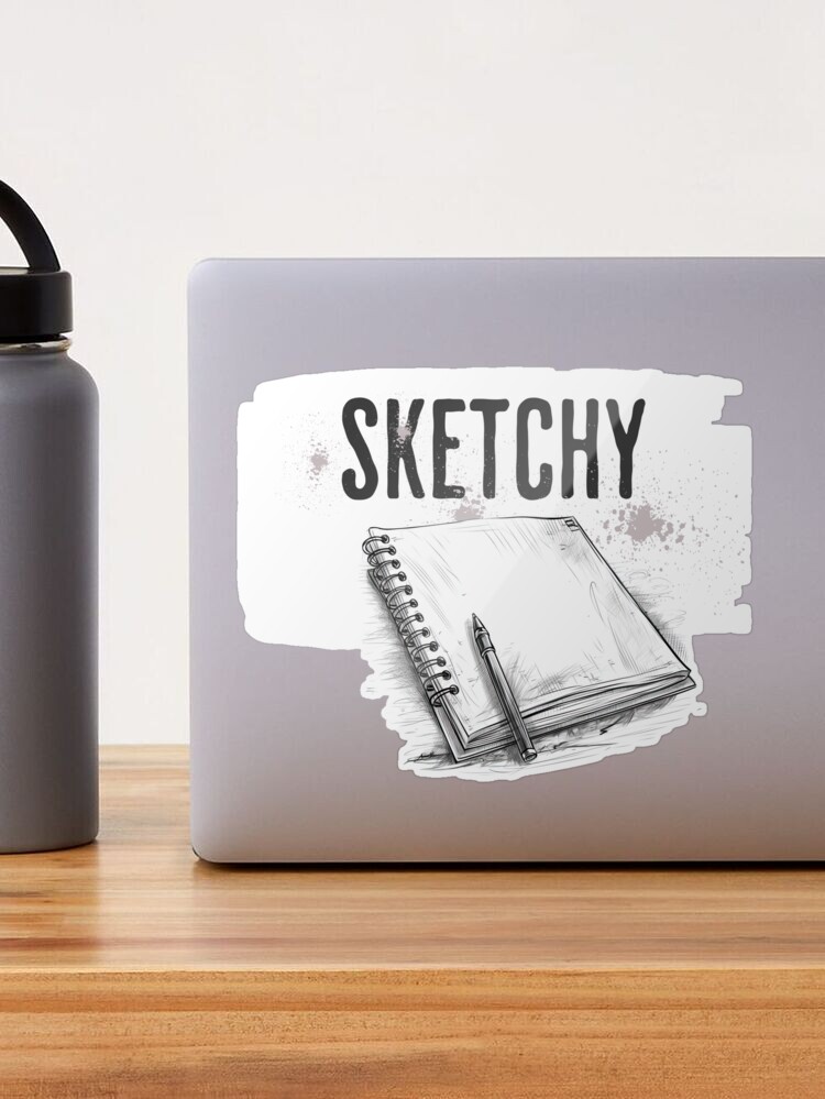 Sketchy Sketch Pad  Sticker for Sale by centeravestudio