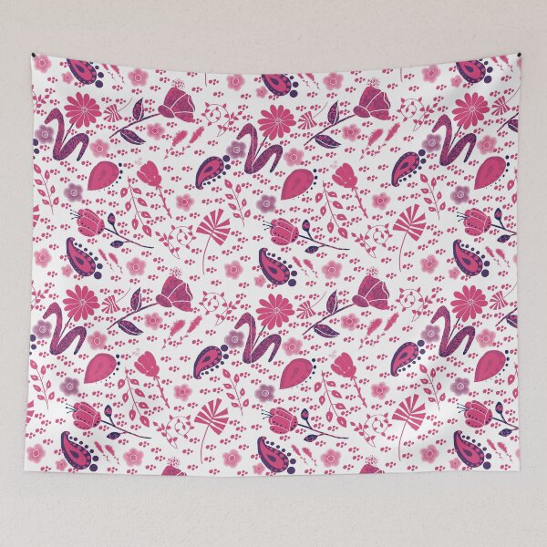 Artikelvorschau, Paisley Flowers pink entworfen und verkauft von Artful Things.