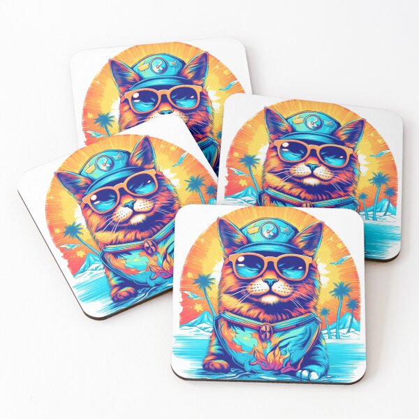 Item preview, Beach Police Cat Cruiser Guardians: Catch the wave of justice  designed and sold by Hados Damilola.