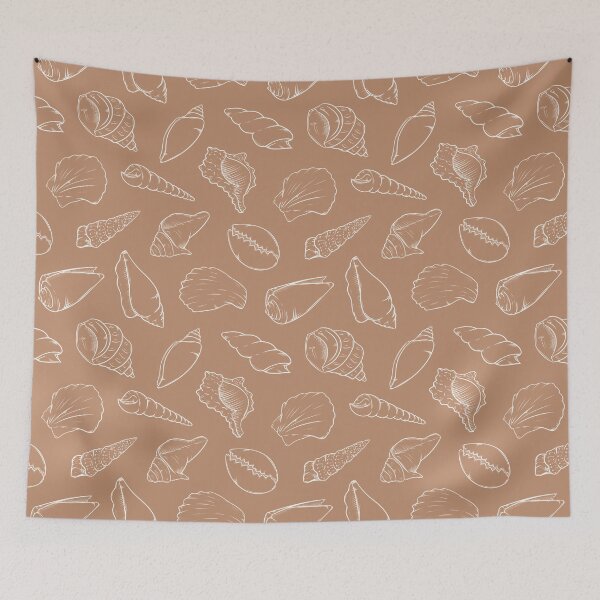 Item preview, Seashell Outline on Sand Pattern designed and sold by CreativeDraws42.