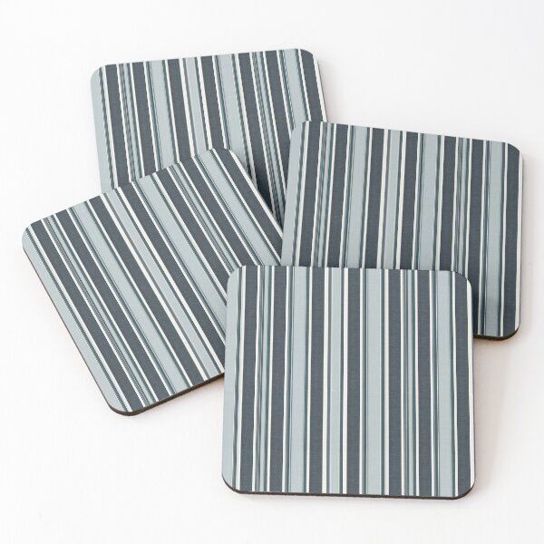 Item preview, Shades of Blue Vertical Thin Grandad Stripes designed and sold by SamJanner.