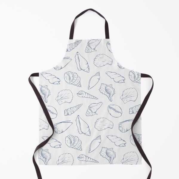 Item preview, Sailor Blue Seashell Outline Pattern designed and sold by CreativeDraws42.