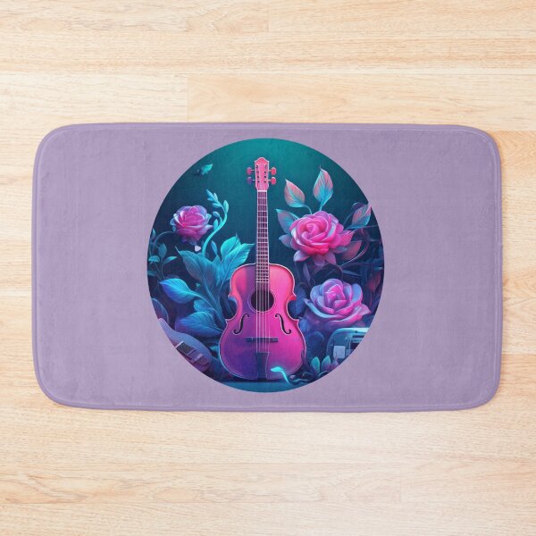 Item preview, pink acoustic bass guitar designed and sold by Artbellachi.