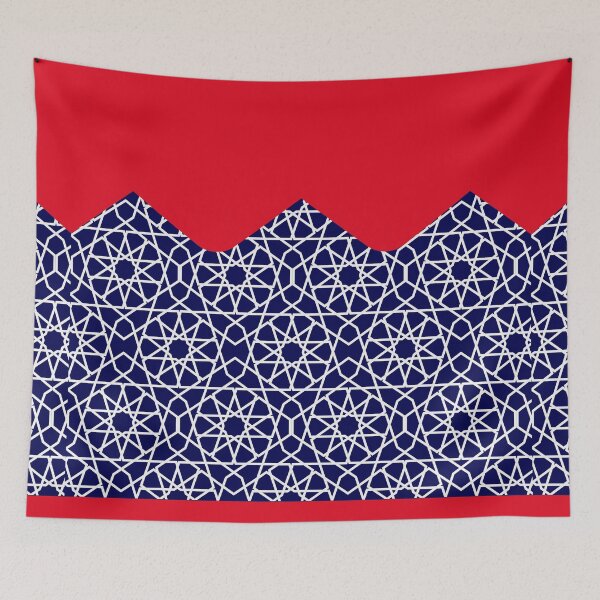 Item preview, Red 8 Fold Geometric Tile designed and sold by MCanvasworks.