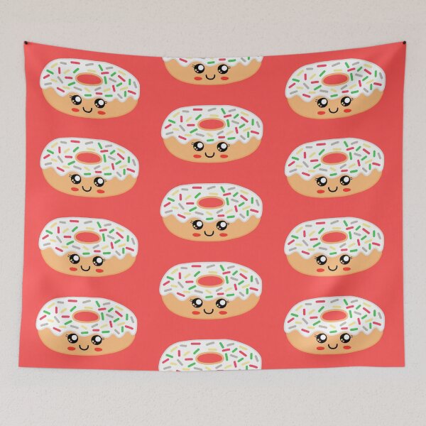 Item preview, Cute Christmas donut-red background designed and sold by charmednight.