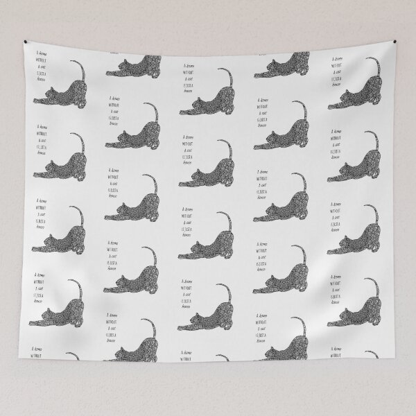 Item preview, A Home Without a Cat is Just a House designed and sold by Zen's Doodles.