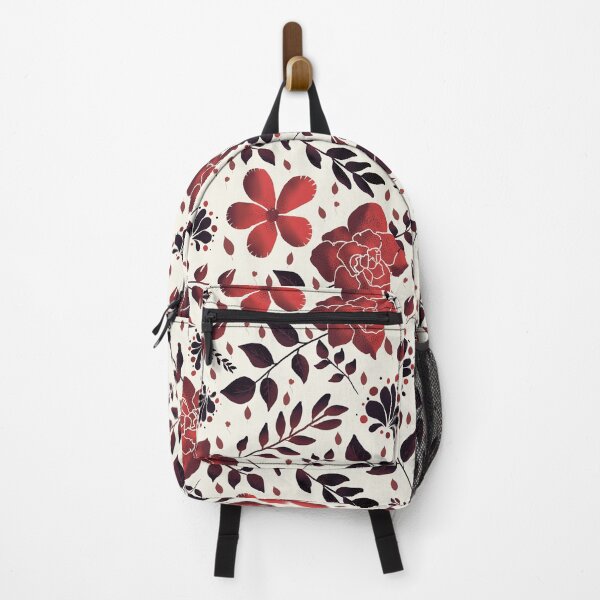 Artikelvorschau, Flowers and ferns red entworfen und verkauft von Artful Things.