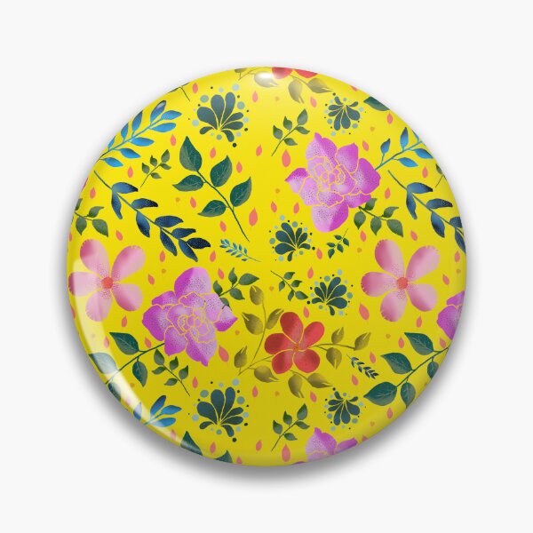 Item preview, Flowers and ferns yellow designed and sold by Artful Things.