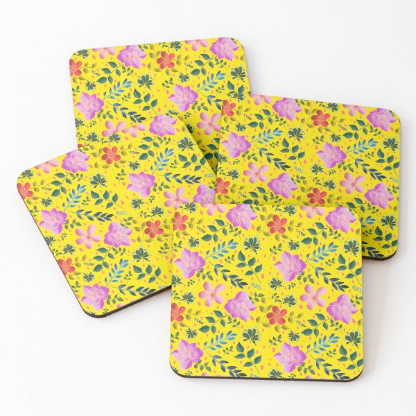 Item preview, Flowers and ferns yellow designed and sold by Artful Things.