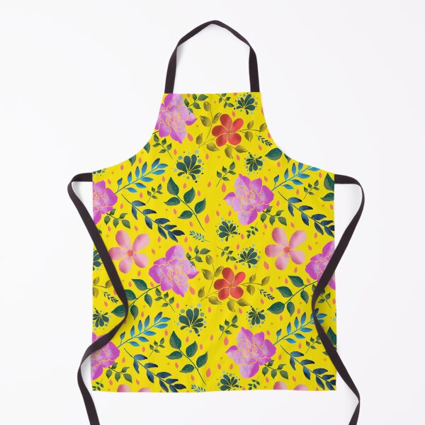 Artikelvorschau, Flowers and ferns yellow entworfen und verkauft von Artful Things.