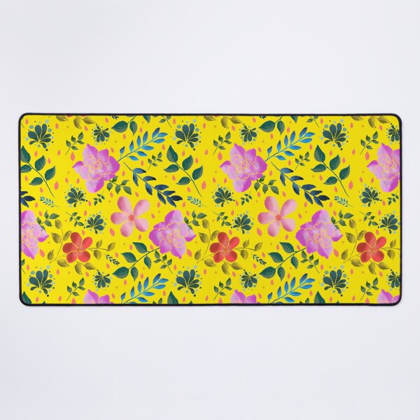 Artikelvorschau, Flowers and ferns yellow entworfen und verkauft von Artful Things.