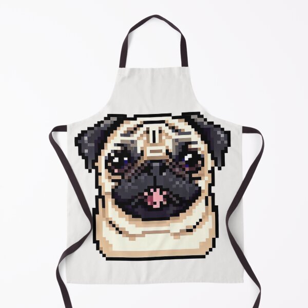 Item preview, Lovely Pug Pixel Portrait in 2D - Pixel Dog Art designed and sold by Woof-n-Wear.