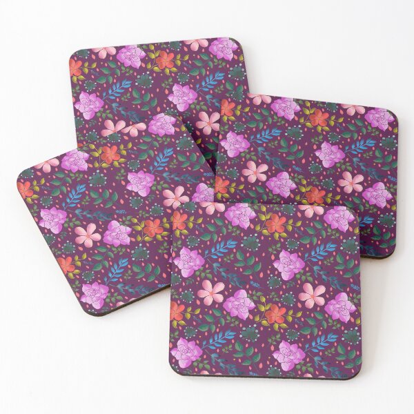 Artikelvorschau, Flowers and ferns purple entworfen und verkauft von Artful Things.