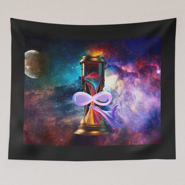 Item preview, Neon Space Hourglass: Capturing Infinity within Time designed and sold by RIAiCreations.