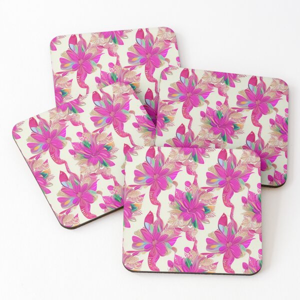 Item preview, Abstract Exotic Pink Floral Pattern designed and sold by calibrit.