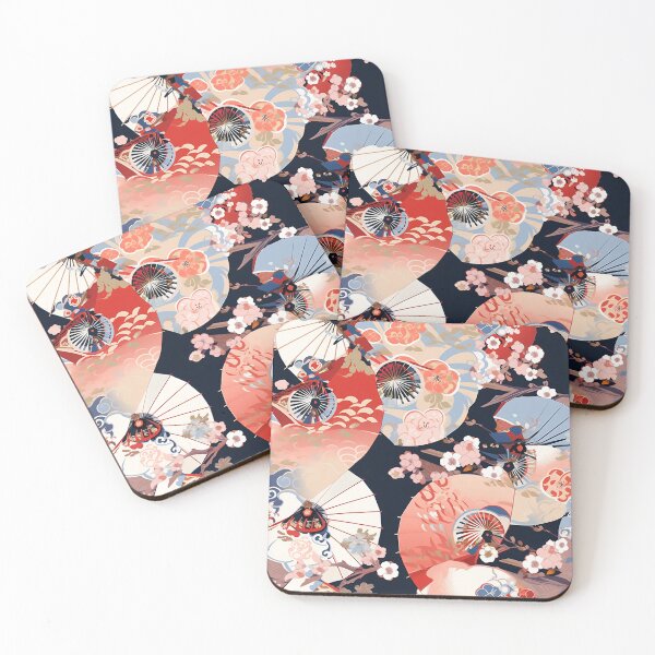Item preview, Kimono Print Fans in flight designed and sold by BopBopShop.