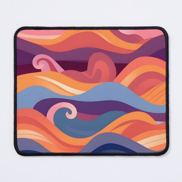 Item preview, Ocean Waves - Orange and Purple - Organic Abstract Art - Original Artwork Pattern designed and sold by ShadedGallery.