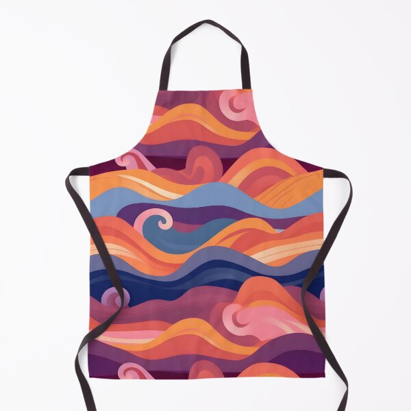 Item preview, Ocean Waves - Orange and Purple - Organic Abstract Art - Original Artwork Pattern designed and sold by ShadedGallery.