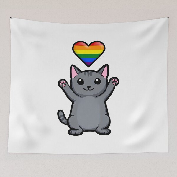 Item preview, Simple Pride Cat designed and sold by CritterCulture.