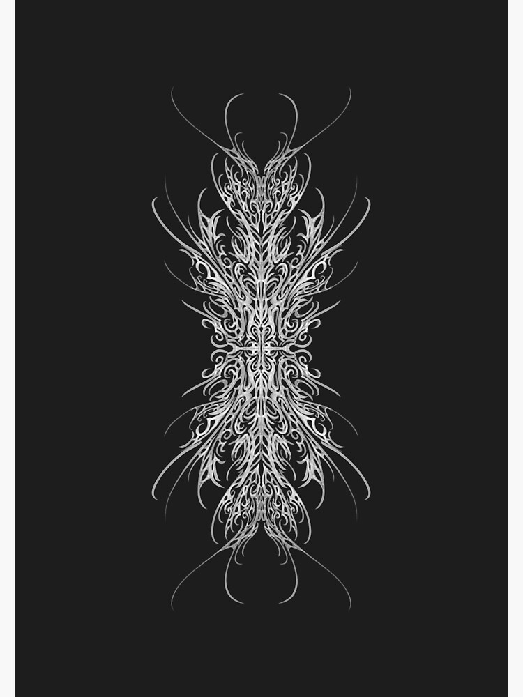 Alien Tribal Tattoo - white Art Print by chobopop | Society6