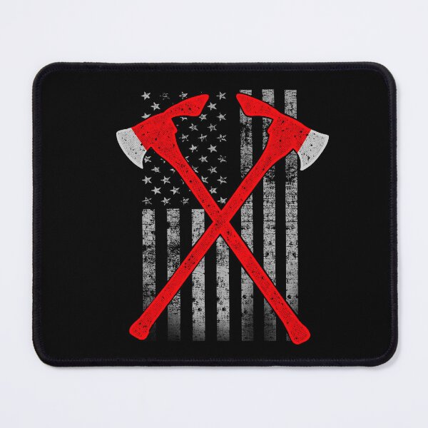 Item preview, Firefighter Flag With Crossed Axes designed and sold by eternallygifted.