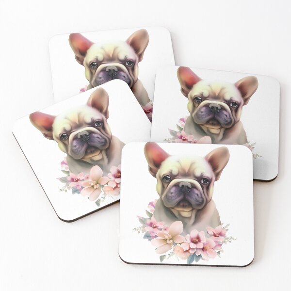 Item preview, French Bulldog with Flowers designed and sold by CritterCulture.