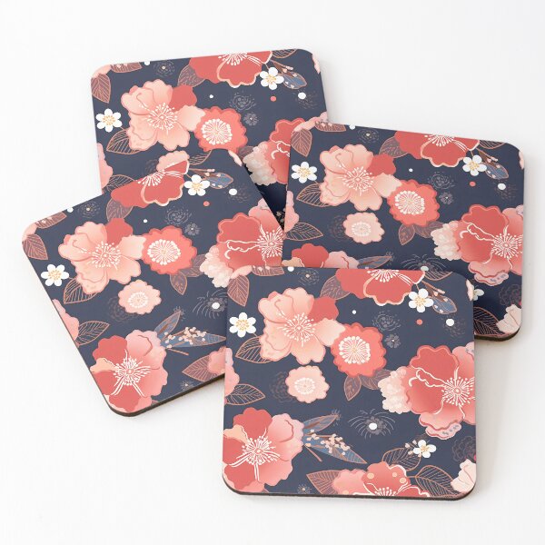 Item preview, Kimono Print Sakura on Royal Blue designed and sold by BopBopShop.
