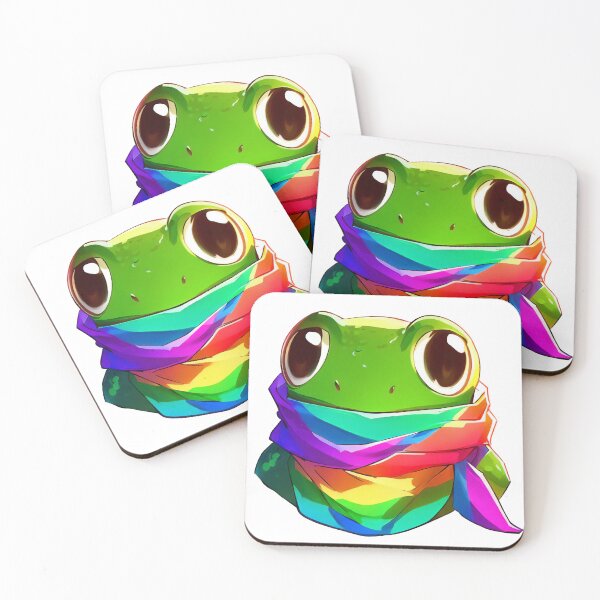 Item preview, Phrog in a Pride Scarf designed and sold by CritterCulture.