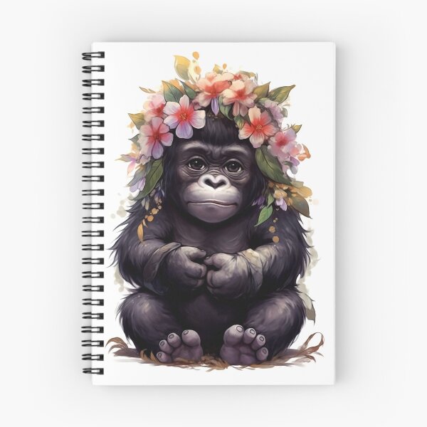 Item preview, Gorilla Animal Clipart, Oriental Animal, Eastern Fauna Art, Asian Style Creature, Antique Creature, Oriental Style, Watercolor Art designed and sold by CoolorPaint.