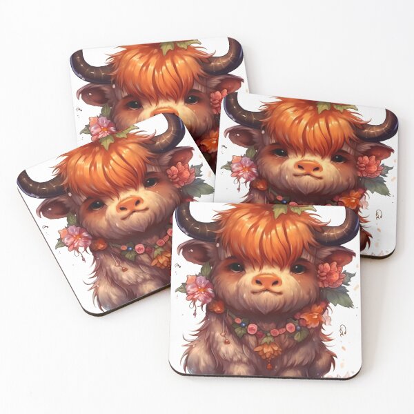 Item preview, Highland Cow Animal Clipart, Oriental Animal, Eastern Fauna Art, Asian Style Creature, Antique Creature, Oriental Style, Watercolor Art designed and sold by CoolorPaint.