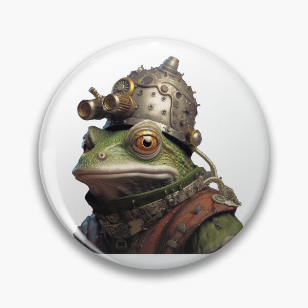 Item preview, Steampunk frog with helmet 1 designed and sold by Kim Kanger.
