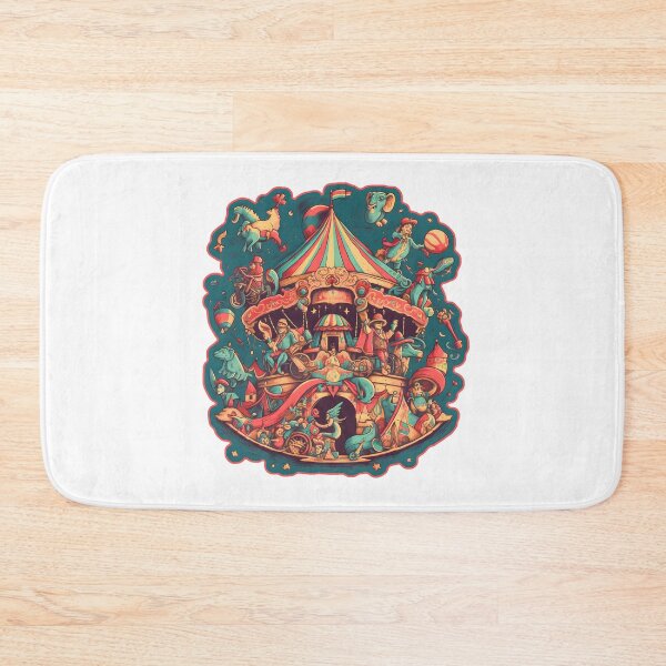 Item preview, Whimsical Circus With Mystical Creatures and A Carousel - Surreal Fun designed and sold by AlanPhotoArt.