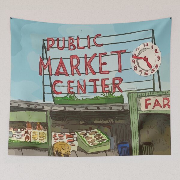 Item preview,  Pike Place Market Seattle - Welshdesigns designed and sold by welshdesigns.