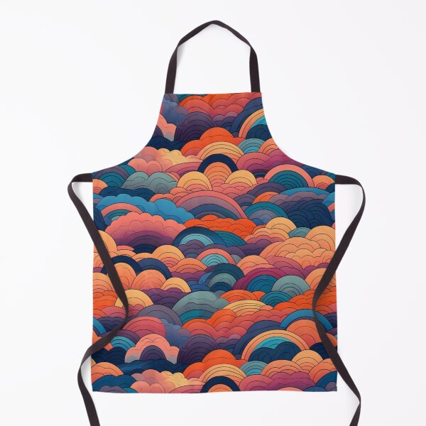 Item preview, Cloudy 60s - Orange, Purple, and Blue - Organic Abstract Art - Original Artwork Pattern designed and sold by ShadedGallery.