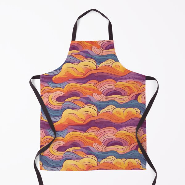 Item preview, Cloudy 60s - Orange, Purple, and Blue - Organic Abstract Art - Original Artwork Pattern designed and sold by ShadedGallery.