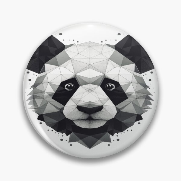 Artikelvorschau, Geometric panda bear - black and white entworfen und verkauft von Foxclothier.