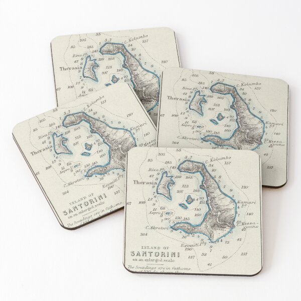 Item preview, Vintage Map of Santorini Greece (1856) designed and sold by BravuraMedia.
