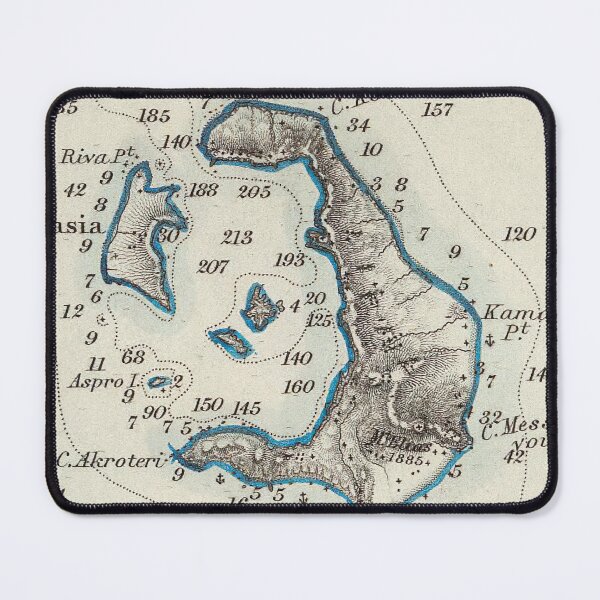 Item preview, Vintage Map of Santorini Greece (1856) designed and sold by BravuraMedia.