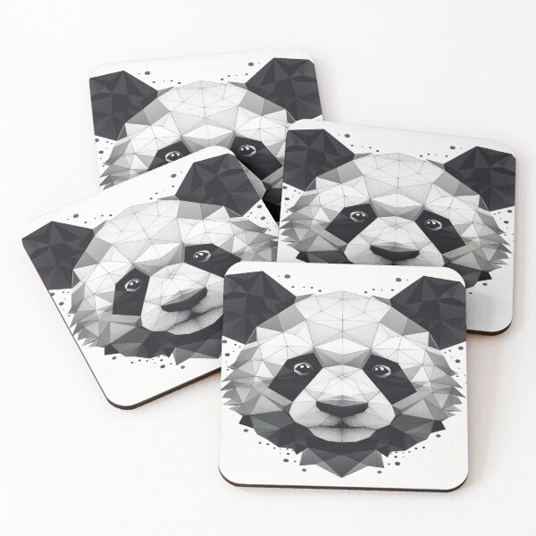 Item preview, Geometric panda bear - black and white  designed and sold by Foxclothier.