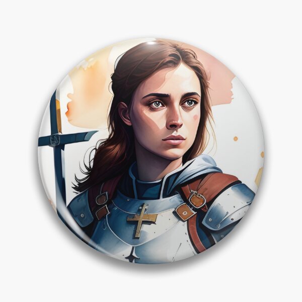 Item preview, Strong and Proud Female Knight in Silver Armor designed and sold by Erika V..