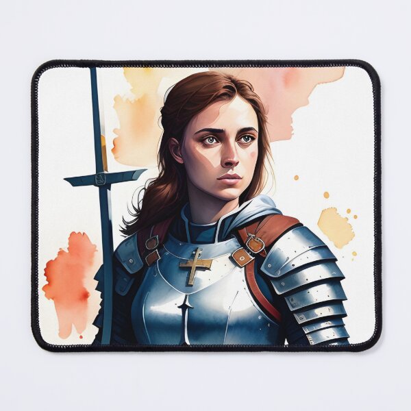 Item preview, Strong and Proud Female Knight in Silver Armor designed and sold by Erika V..