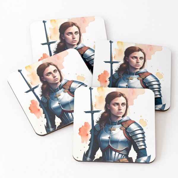 Item preview, Strong and Proud Female Knight in Silver Armor designed and sold by Erika V..