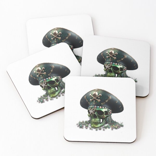 Item preview, SKULL DARK PIRATE HAT SHIP OCEAN SEA CARIBEAN SEA ATLANTIC  TREASURE DIAMONDS designed and sold by ogirdorgraphics.