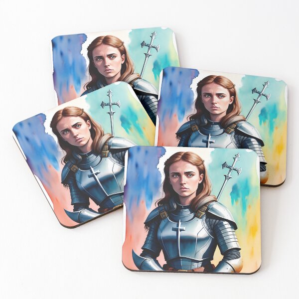 Item preview, Strong and Proud Female Knight in Silver Armor designed and sold by Erika V..