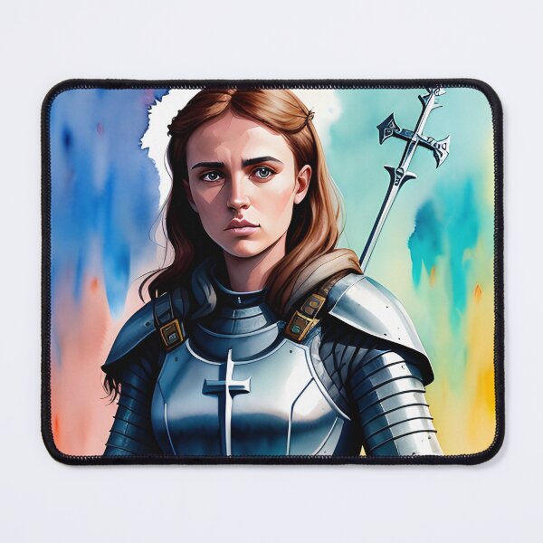 Item preview, Strong and Proud Female Knight in Silver Armor designed and sold by Erika V..