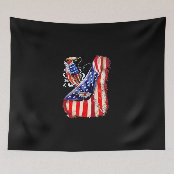 Item preview, Fishing American Flag Fisherman 4th of July Funny Gift Fisher designed and sold by TyrellKuhic.