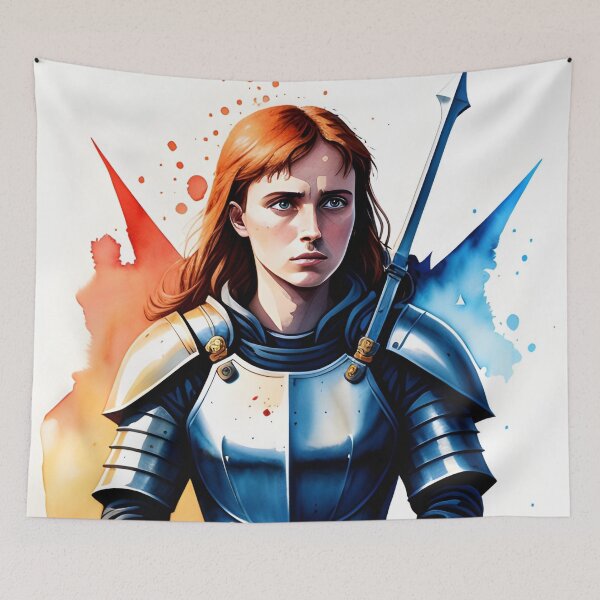 Item preview, Strong and Proud Female Knight in Silver Armor designed and sold by Erika V..