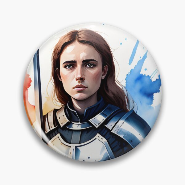 Item preview, Strong and Proud Female Knight in Silver Armor designed and sold by Erika V..